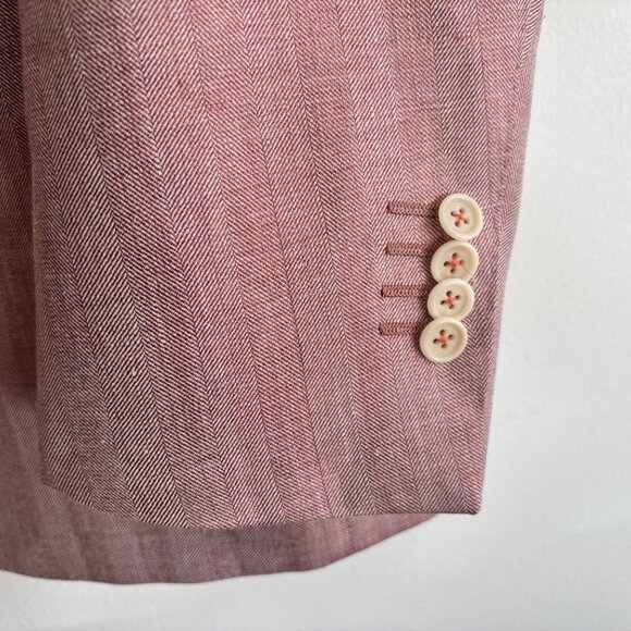 $2000 Canali Dusty Pink Sport Coat/ Blazer 42-44 Long - Picture 4 of 12